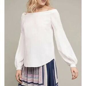 Floreat Top Women 2 White Off Shoulder Mazza Balloon Sleeve Blouse Anthropologie